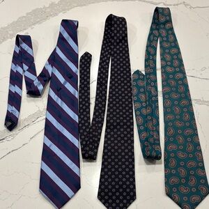 Stafford Men's Tie Set - Blue, Purple, and Green